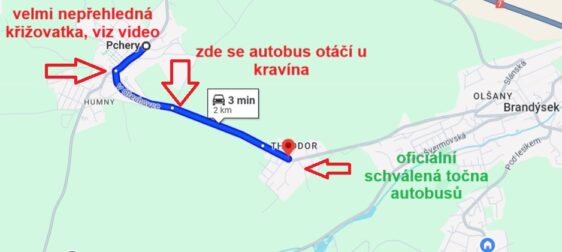 o necelý 1 km a 1 minutu